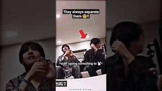 They always separate them ‼️ Jungkook looked confused and upset #shorts #taekook #ytshorts