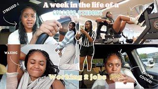 Week in The Life of A College Student Working Two Jobs | gym, studying, Zeelool review