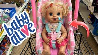 BABY ALIVE doll goes on a outing 