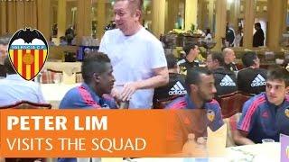 Peter Lim visits the Valencia squad in Austria