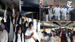 With party's focus on urban voters,Sukhbir Badal and SAD leaders leave for Salasar Dham in Rajasthan