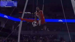 Frederick Richard’s rings routine at Olympic Trials day 1