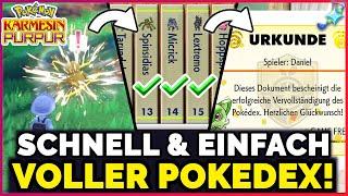 SCHNELLER und EINFACHER Pokedex füllen & den Schillerpin bekommen in Pokemon Karmesin und Purpur