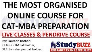 The most organized online course for CAT-MBA preparation | Online Live Classes Vs. Pendrive courses