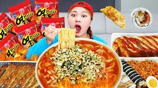 MUKBANG 하이유의 직접 만든 열라면 김치우동 분식 리얼 먹방 FIRE NOODLES SPICY TTEOKBOKKI EATING SHOW | HIU 하이유