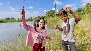 We Catch Clean And Cook Fish In A Hot Day In Rainy Season