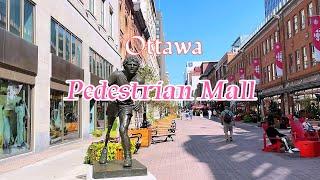 Walk Tour  in Spark Street Downtown Ottawa  - Ottawa outdoor pedestrian mall, Ontario, Canada