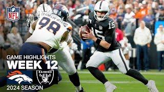 Denver Broncos vs. Las Vegas Raiders | 2024 Week 12 Game Highlights