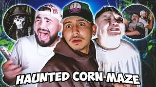 WE WENT TO A HAUNTED CORN MAZE!! *SCARY ASF*