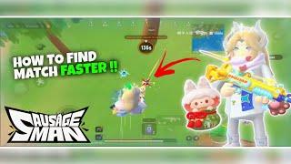 TIPS !!  HOW TO MATCH FASTER  SOLO vs SQUAD SS16 GAMEPLAY | SAUSAGE MAN