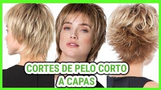 CORTES DE PELO CORTO  A CAPAS para MUJER / cortes de cabello corto a capas para señoras