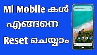 How to reset mi mobile in Malayalam|factory reset Malayalam