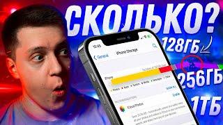 НЕ ПЕРЕПЛАЧИВАЙ!! Сколько ПАМЯТИ НУЖНО твоему Айфону в 2024?! Как выбрать ОПТИМАЛЬНЫЙ вариант!