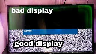 samsung 40 led tv half screen good picture half screen no picture