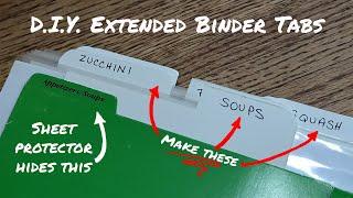 Extended Binder Divider Tabs