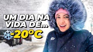 COMO É MORAR em um PAÍS TÃO FRIO, um dia na minha vida nos -20°C do Canadá - VLOG