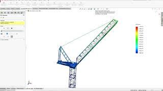 SOLIDWORKS SIMULATION - Luffing jib TOWER CRANE - STATIC structural analysis