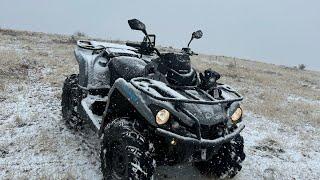 Can am /cf moto  /the first snow of the season /an eternal night in the hills ///