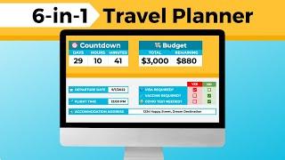 6-in-1 Travel Planning Spreadsheet Tutorial!