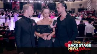 Slavik Kryklyvyy and Karina Smirnoff on Millennium Dancesport Championships 2017 Ballroom BackStage