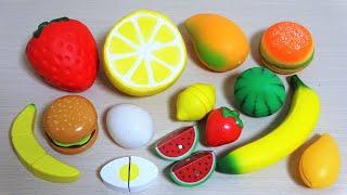 Relaxing Cutting Fruits & Vegetables ASMR  Squishy and　ingredients.Lemon,strawberry,Egg