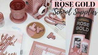 10 DIY ROSE GOLD SCHOOL SUPPLIES IDEAS - Easy & Affordable!