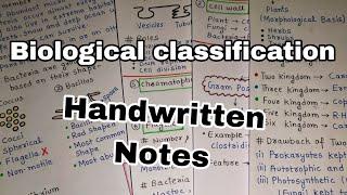 Biological Classification Part - 1 | Class 11th | Biology | NEET | Handwritten Notes #neet2024