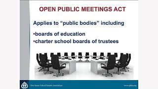 GOVERNANCE 1 Open Public Meetings ACT 2023