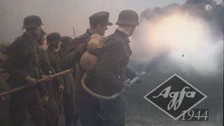 GERMAN NEWSREEL ATW 689 - TRAINING on StG 44, Panzerschreck, Flame Thrower, Panzerfaust - Sept 1944