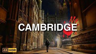 Cambridge Halloween Ghost Walk  | Unseen Cambridge UK Walking Tour at Night | 4K HDR