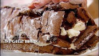 How to roll a chocolate roulade with Mary Berry Pt 3 | The Great British Bake Off