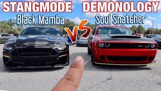 1st Drag Race between Stangmode & Demonology ends in TKO!  *2018 Mustang vs Dodge Demon