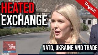 White House Press Secretary CLASHES with Media in Fiery NATO, Ukraine & Trade Showdown!