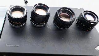 4 versions of the Canon FD 50mm f/1.4