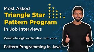 Triangle Star Pattern Program in Java (Logic + Code) | Pattern Program in Java