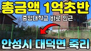 안성시 총금액 1억초반 대지 매매 - 안성 중앙대학교 인근 토지 매매합니다.