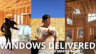 Window Delivery & Wrapping Up Gables on OUR HOUSE BUILD