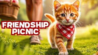  GingMeow: Tiny Kitten's Countryside Friendship Picnic! ️ | #kitten #countryside #gingmeow