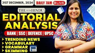 Editorial Analysis | 31st December, 2024 | Vocab, Grammar, Reading, Skimming | Nimisha Bansal