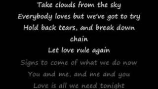 Celine Dion- Love You Blind With Lyrics