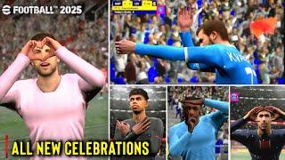 All New Hidden Celebrations In eFootball 2025 Mobile  | Kvaratskhelia, Yamal, Jordi Alba & Asensio