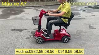 Xe Điện 4 Bánh Cho Người Già , Xe Điện Mini Bốn Bánh Cho Người Già , Người Yếu Tay