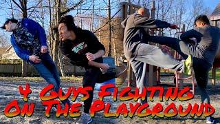 Just 4 Guys Fighting On The Playground