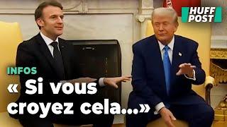 Sur l'Ukraine, Macron corrige Trump en direct et sa tête en dit long