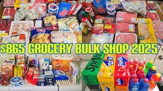 Large $900 Bulk Grocery Haul Budgeting tips buy food 1st Tariffs  = inflation #groceries #newyear