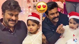 రామ్ చరణ్ కూతురు Christmas Celebrations at Chiranjeevi House | Ram Charan | Klin Kaara Konidela