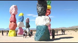 Leaving Las Vegas? Popular Seven Magic Mountains sculptures will have to move. But where?