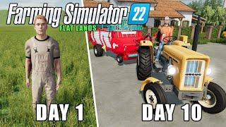 I spent 10 days on a Flat Map with $0Farming Simulator 2022 timelapse