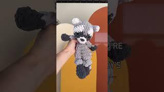 Fuzzy Rhodes Raccoon Crochet Pattern  #crochet #amigurumi #trashpanda