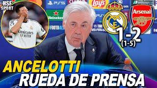 Rueda de prensa CARLO ANCELOTTI post partido REAL MADRID 1 ARSENAL 2 - Champions League